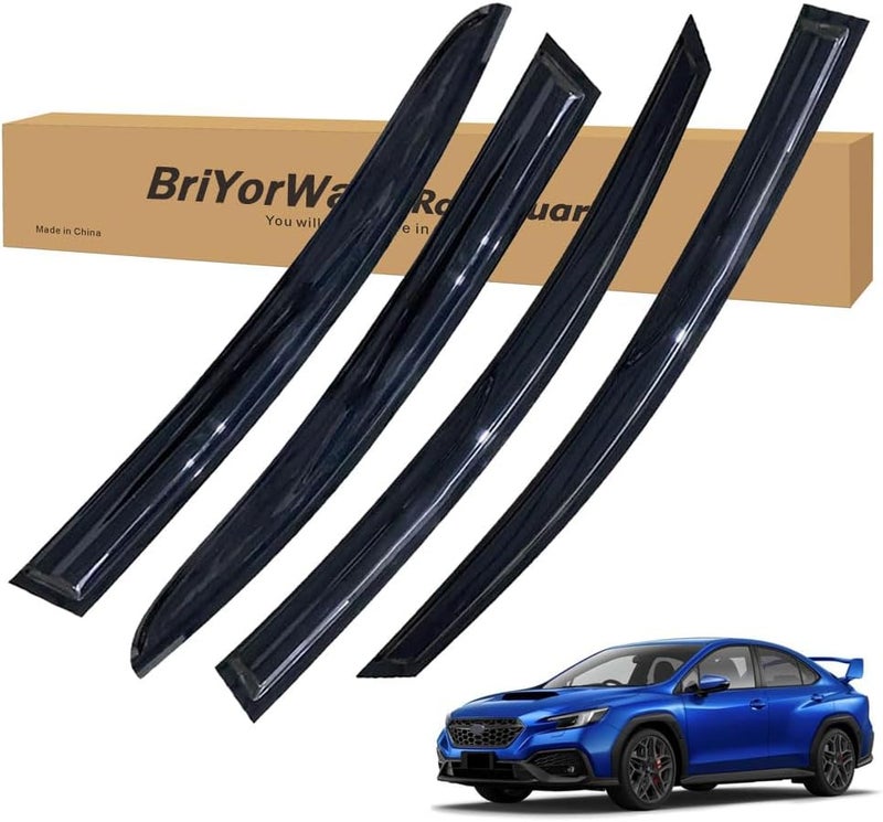 BriYorWay Vent Shades Rain Guards for Subaru WRX 2015 2016 2017 2018 2019 2020 2021 Accessories, for Subaru WRX Window Deflectors Window Visors - Image 1